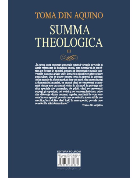 Summa theologica. Volumul III