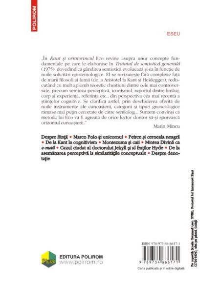 Kant şi ornitorincul. Ediţia a III-a