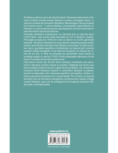 Scurtă istorie. Panorama alternativă... Scurtă istorie. Panorama alternativă...