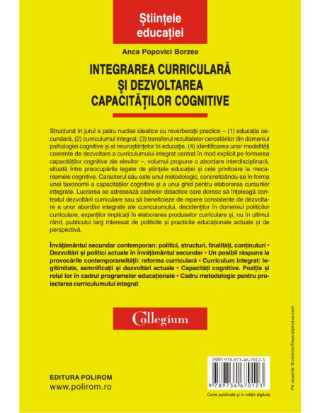 Integrarea curriculară şi dezvoltarea capacităţilor cognitive