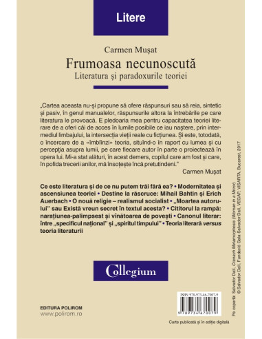 Frumoasa necunoscută. Literatura şi... Frumoasa necunoscută. Literatura şi...