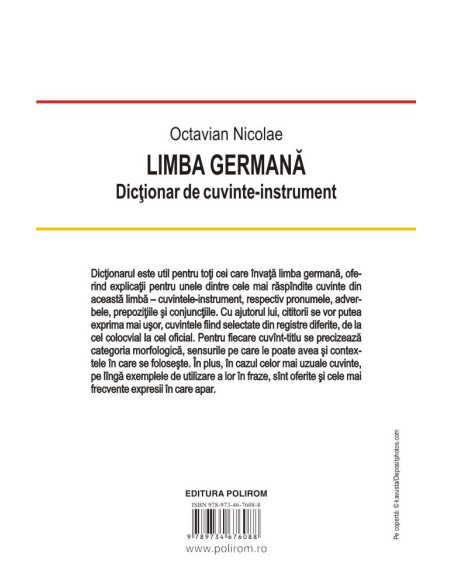 Limba germană. Dicționar de cuvinte-instrument