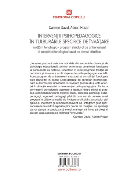 Intervenţii psihopedagogice în tulburările specifice de învăţare