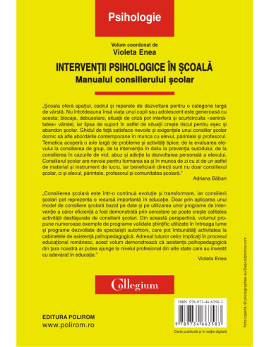 Intervenţii psihologice în şcoală Intervenţii psihologice în şcoală