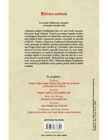 Cântarea despre Guillaume (ediţie...