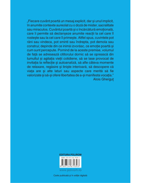 Cuvântul şi condiţia umană. Reflecţii, proiecţii şi regăsiri