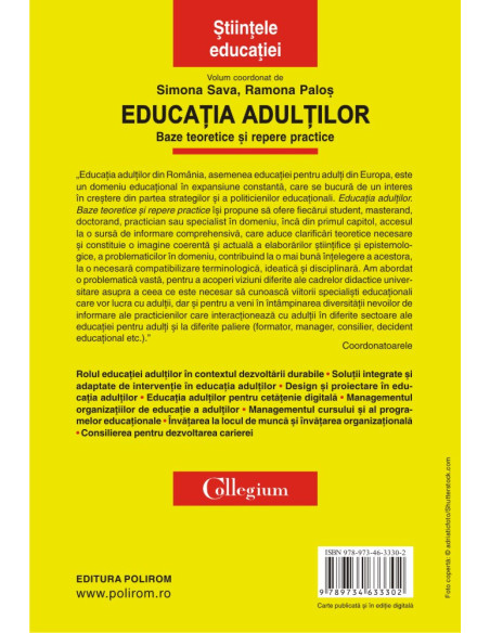 Educaţia adulţilor. Baze teoretice şi repere practice (ediţia a II-a revăzută şi adăugită)
