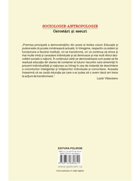 Educaţie şi putere (vol. II)