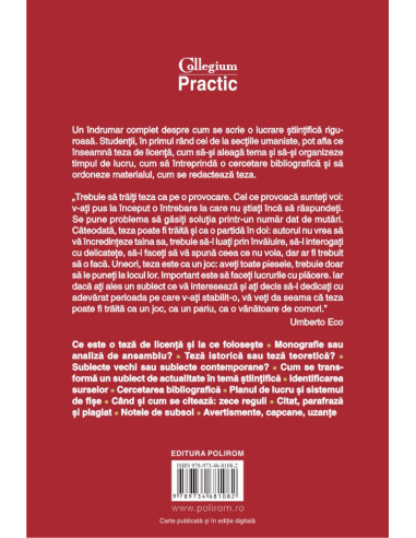 Cum se face o teză de licenţă