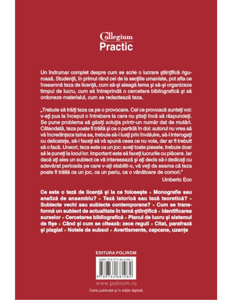 Cum se face o teză de licenţă