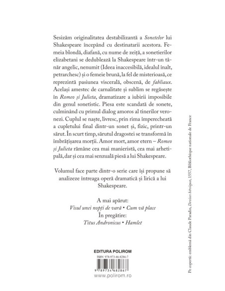 Shakespeare interpretat de Adrian Papahagi. Sonete * Romeo şi Julieta