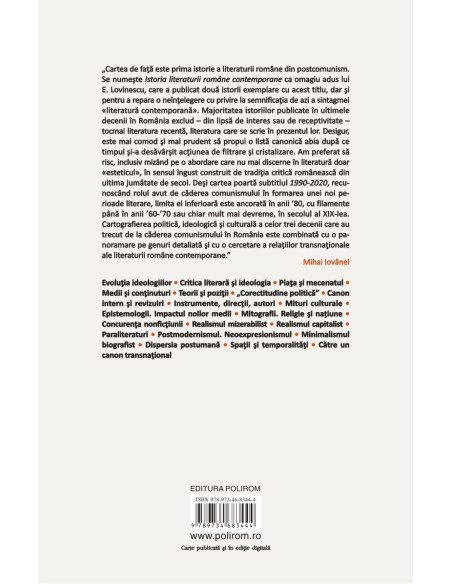 Istoria literaturii române contemporane 1990-2020
