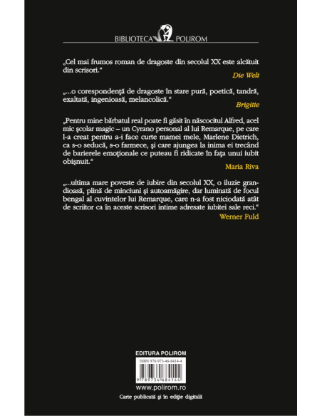 Spune-mi că mă iubeşti... Erich Maria Remarque