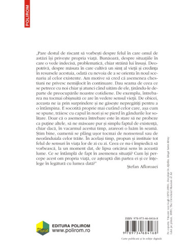 Despre simţul vieţii