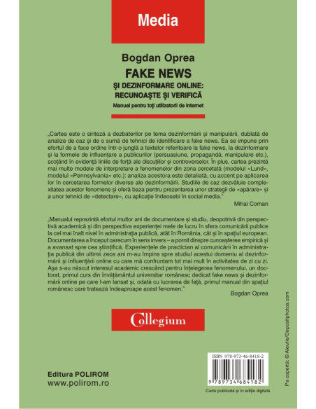Fake news şi dezinformare online: recunoaşte şi verifică