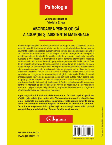 Abordarea psihologică a adopţiei şi asistenţei maternale