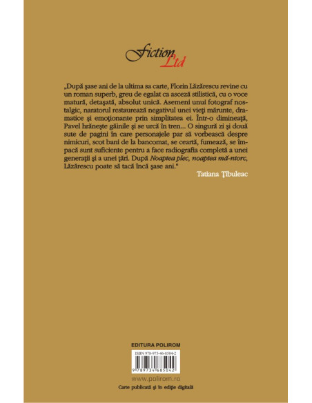 Noaptea plec, noaptea mă-ntorc