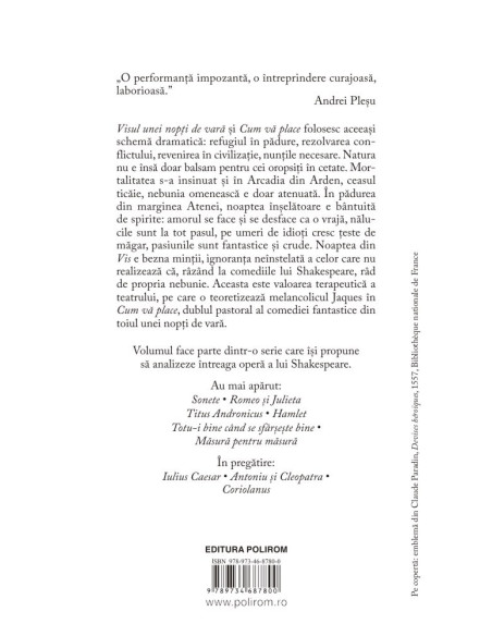 Shakespeare interpretat de Adrian Papahagi. Visul unei nopţi de vară * Cum vă place