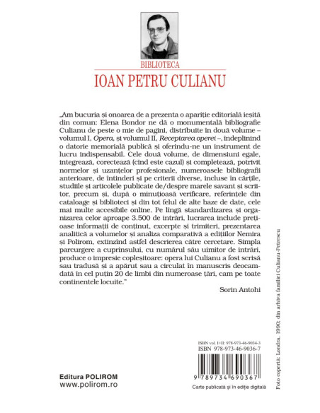 Ioan Petru Culianu. Bibliografie. 2. Receptarea operei