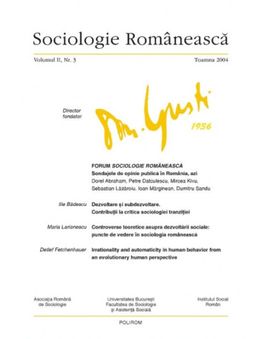 Sociologie Românească. Volumul II. Nr. 3. Toamna 2004