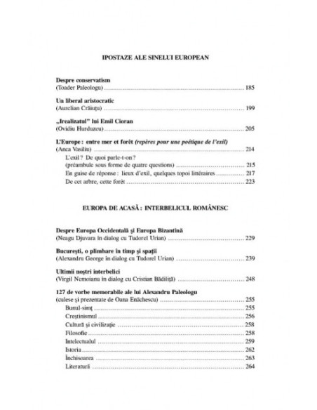 Nostalgia Europei. Volum în onoarea lui Alexandru Paleologu