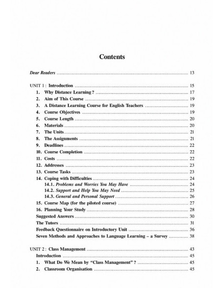 In-Service Distance Training Course for Teachers of English