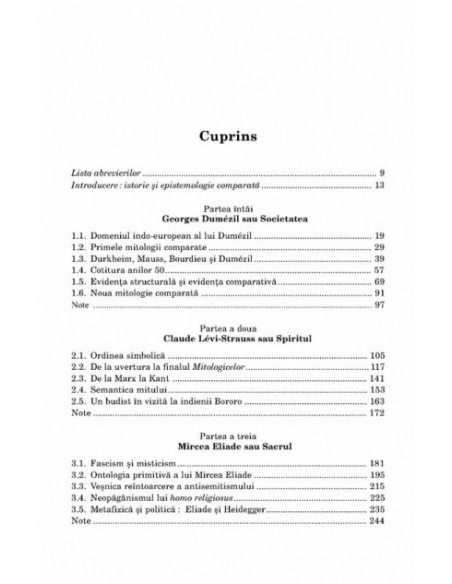 Mitologii ale secolului XX. Dumezil, Levi-Strauss, Eliade