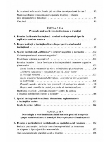 Imagini instituționale ale tranziției