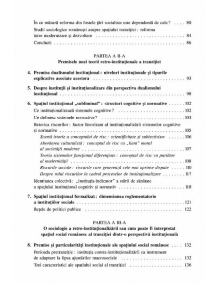 Imagini instituționale ale tranziției