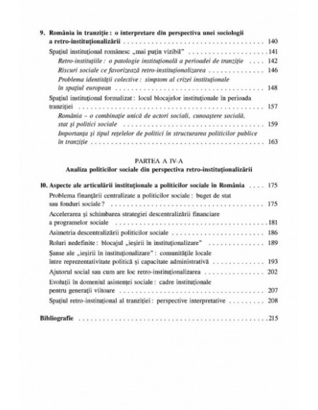 Imagini instituționale ale tranziției