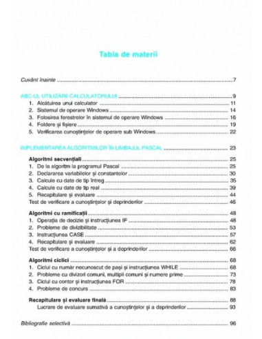 Informatică. Caiet de lucru pentru...