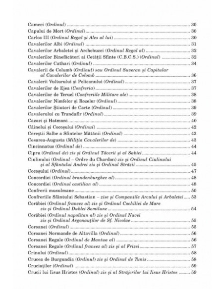 Dicționar inițiatic al ordinelor cavalerești