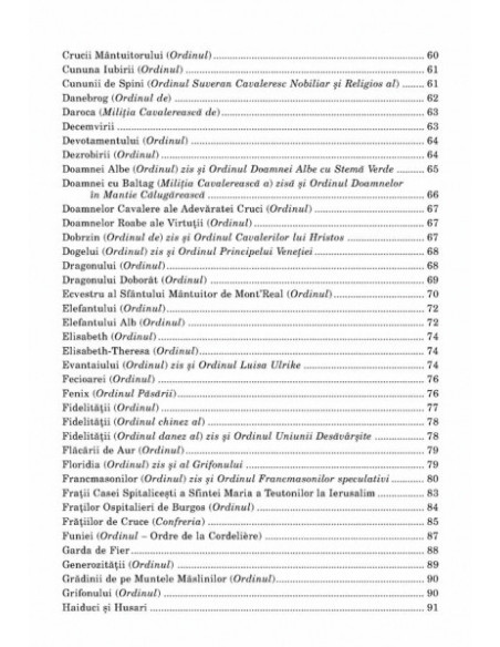 Dicționar inițiatic al ordinelor cavalerești
