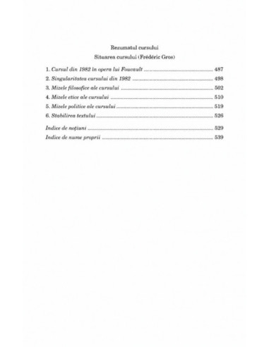 Hermeneutica subiectului. Cursuri la...