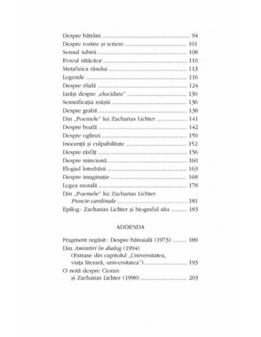 Viața și opiniile lui Zacharias Lichter Viața și opiniile lui Zacharias Lichter