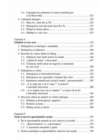 Dialogistica și reprezentările sociale Dialogistica și reprezentările sociale