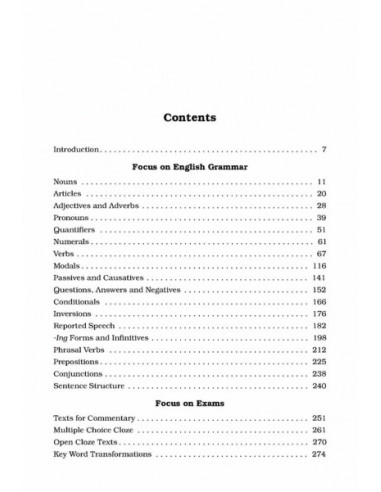 Focus on English Grammar and Exams