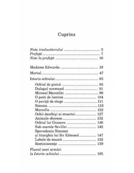 Madame Edwarda • Mortul • Istoria ochiului