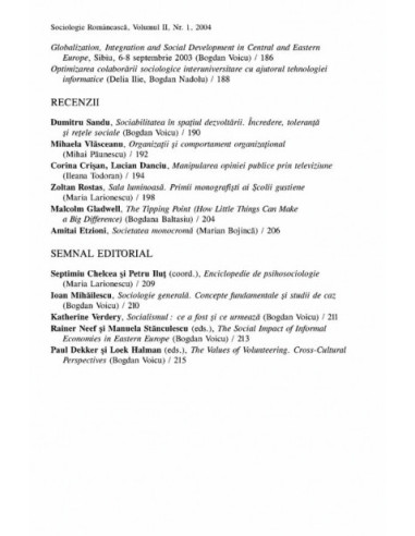 Sociologie Românească. Volumul II.... Sociologie Românească. Volumul II....