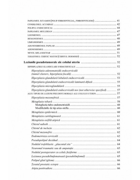 Patologia colului şi a corpului uterin