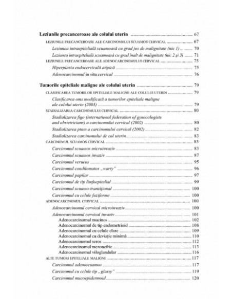 Patologia colului şi a corpului uterin