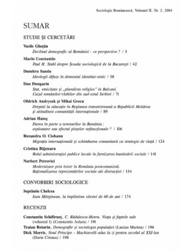 Sociologie Românească. Volumul II.... Sociologie Românească. Volumul II....