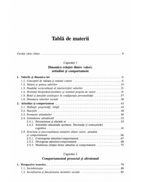 Valori, atitudini și comportamente sociale. Teme actuale de psihosociologie