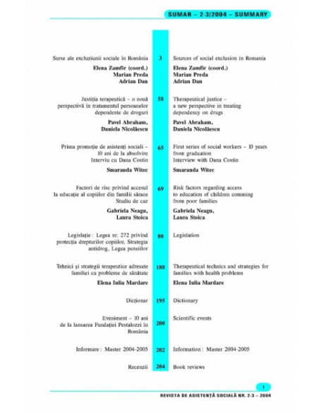 Revista de Asistență Socială. Nr. 2-3/2004