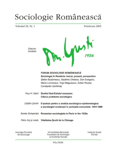 Sociologie Românească.  Volumul III. Nr. 1. Primăvara 2005