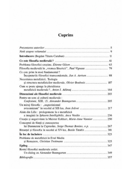 Pluralitatea metafizicii medievale