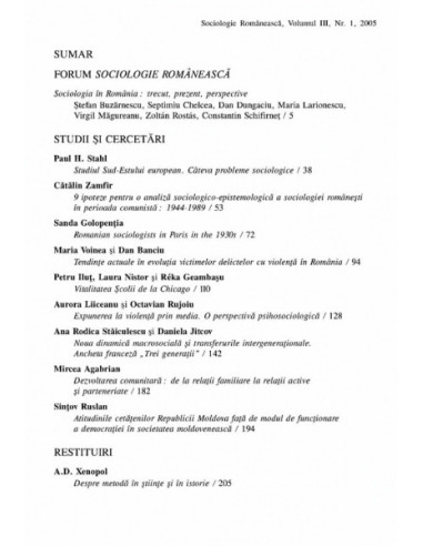 Sociologie Românească.  Volumul III.... Sociologie Românească.  Volumul III....