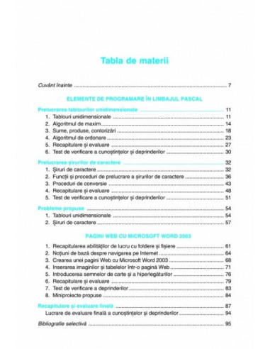 Informatică pentru clasa a VI-a....