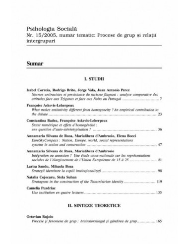 Psihologia Socială. Nr. 15/2005 –...