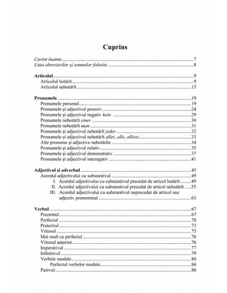 Limba germană. Exerciții de gramatică și vocabular